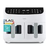 MEDION® LIFE® P20 XXL Twin Matt Doppelzonen-Heißluftfritteuse MD11760, 100 Rezepte in der Life+ App, 2 separate Garzonen, 9 Automatikprogramme, 8,7 L Gesamt-Nutzinhalt, 2.600 Watt, Temperatur einstellbar bis 200 °C