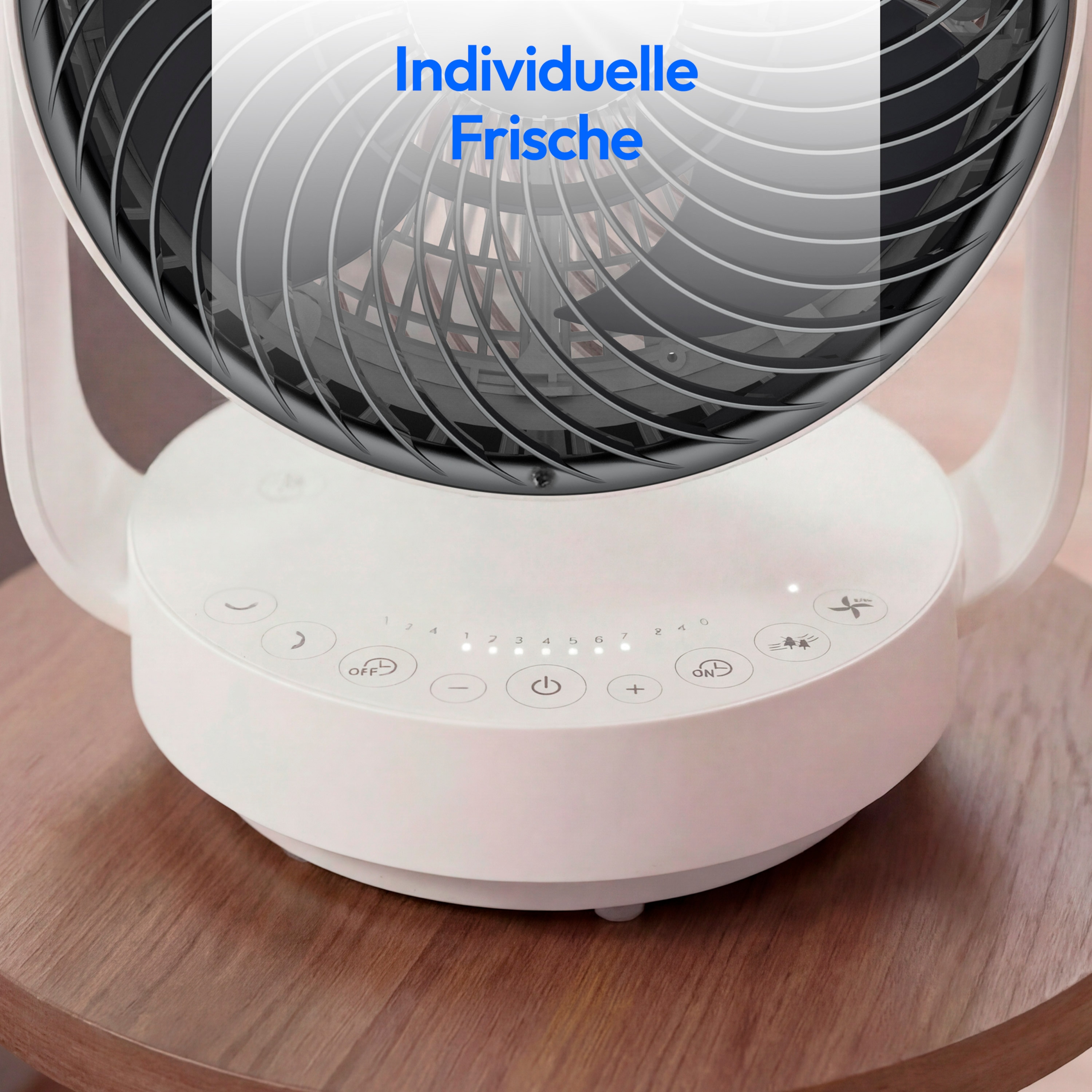 MEDION® LIFE P20 DF Tischventilator (MD 100141), 7 Geschwindigkeitsstufen, 28 Watt Leistung, zuschaltbare Schwenkfunktion, inkl. magnetischer Fernbedienung