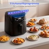MEDION® LIFE Heißluftfritteuse MD100056, 7,2 L Gesamtvolumen, 10 Automatikprogramme, Edelstahl-Heizelement, digitales Sensor-Touch-Display, Temperatur 40–200 °C, ILAG SP-800 Beschichtung