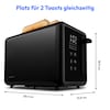 MEDION® MEDION LIFE Toaster MD12102, 2 Toastschlitze für zwei Toastscheiben, LED Sensor-Touch-Display für präzise Steuerung, 7 Bräunungsstufen und 5 Automatikprogramme