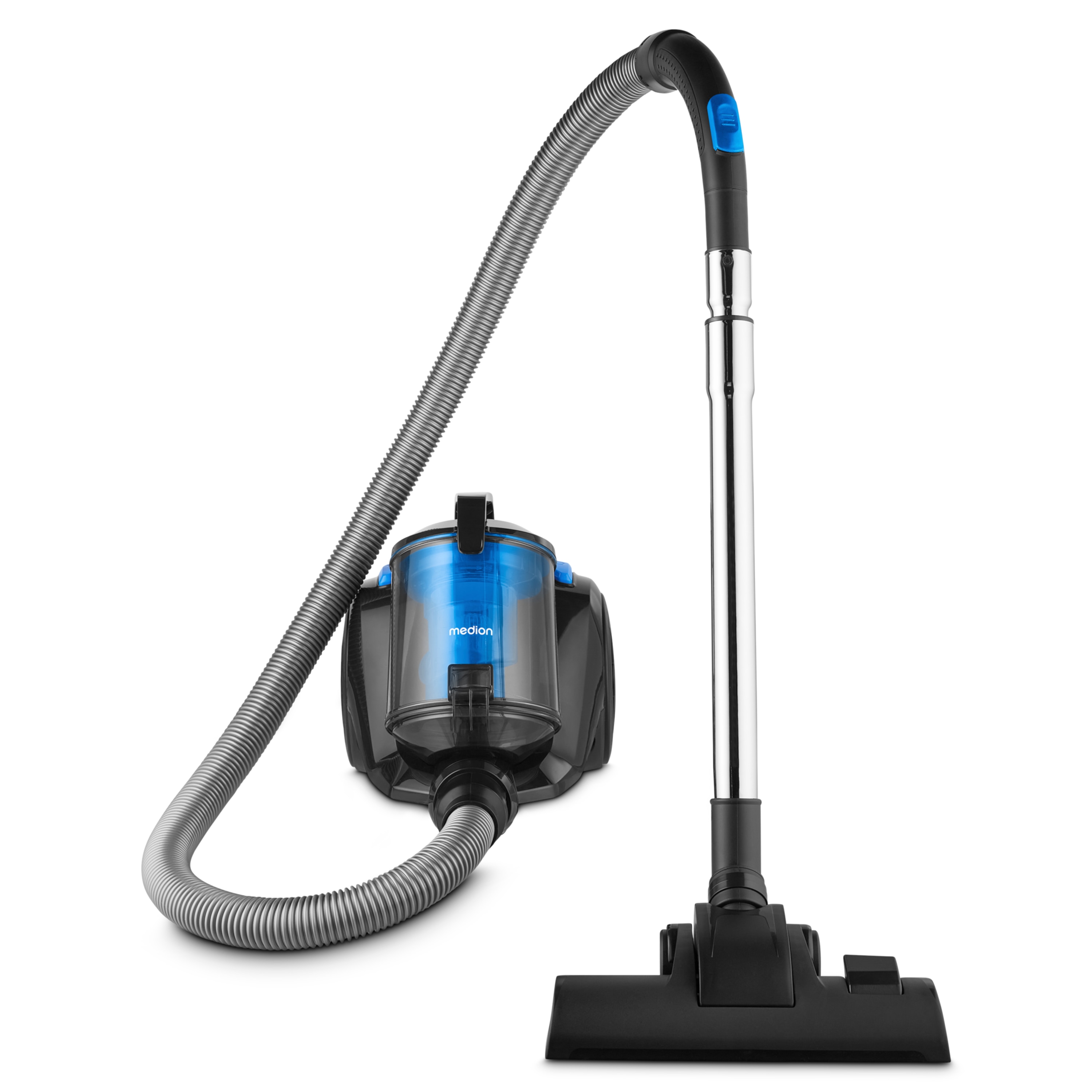 MEDION® E2001 Beutelloser Zyklon-Staubsauger (MD12078), 18 kPa Saugleistung, Staubbehälterkapazität 2 L, HEPA Filter, variable Saugstufen, integriertes Zubehör