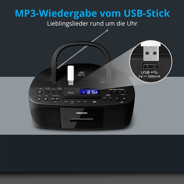 MEDION® LIFE® E64070 StereoSoundSystem, USB Anschluss