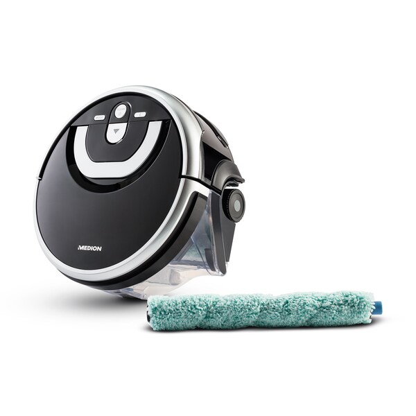 MEDION MD 18379 Wischroboter Saugroboter Nasswischroboter Gyro 0,8L 80 Min.