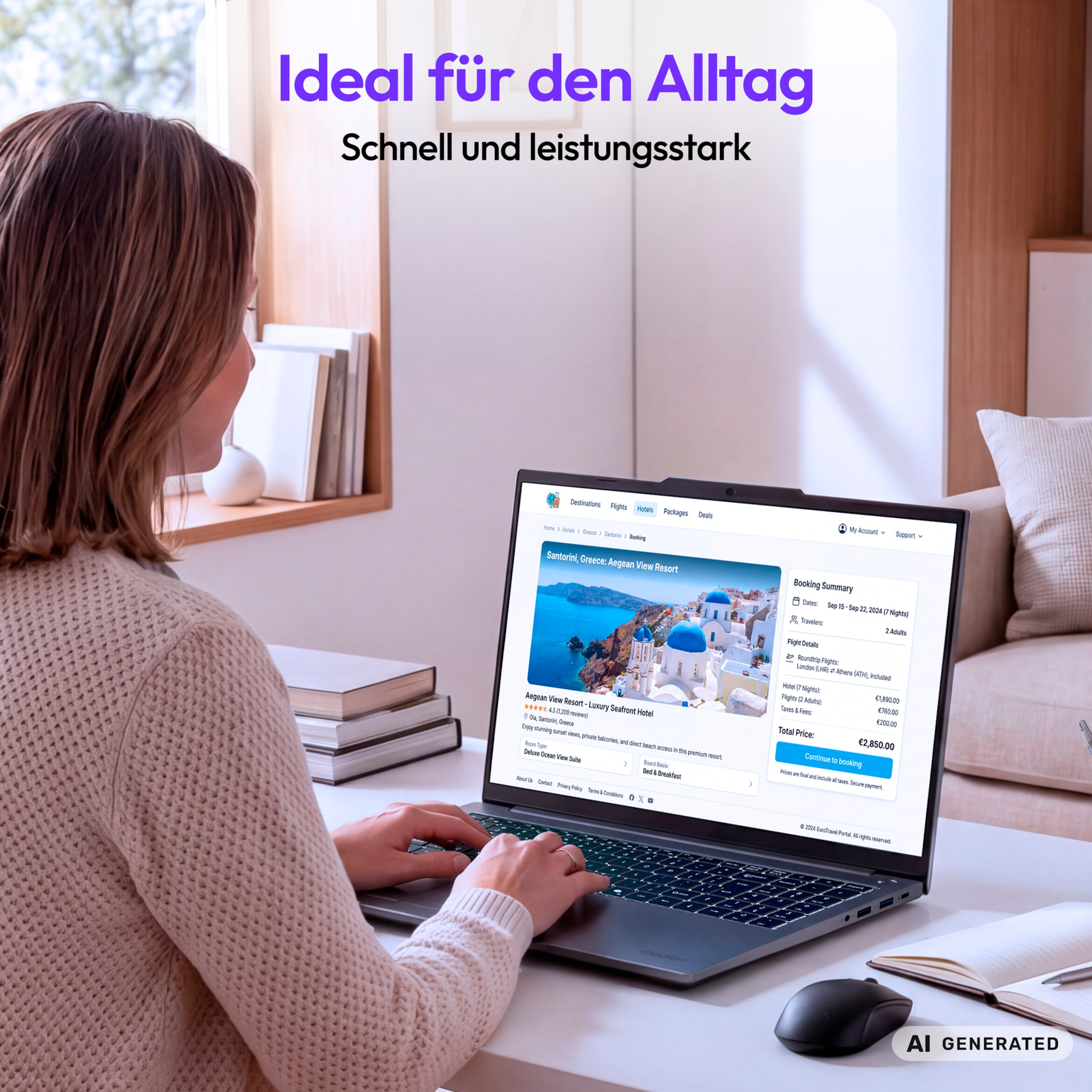MEDION® Avantum 15 S2 Laptop, Intel® Core™ Ultra 7 258V, Windows 11 Home, 39,5 cm (15,6") FHD Display, 500 GB SSD, 32 GB RAM, KEIN NETZTEIL