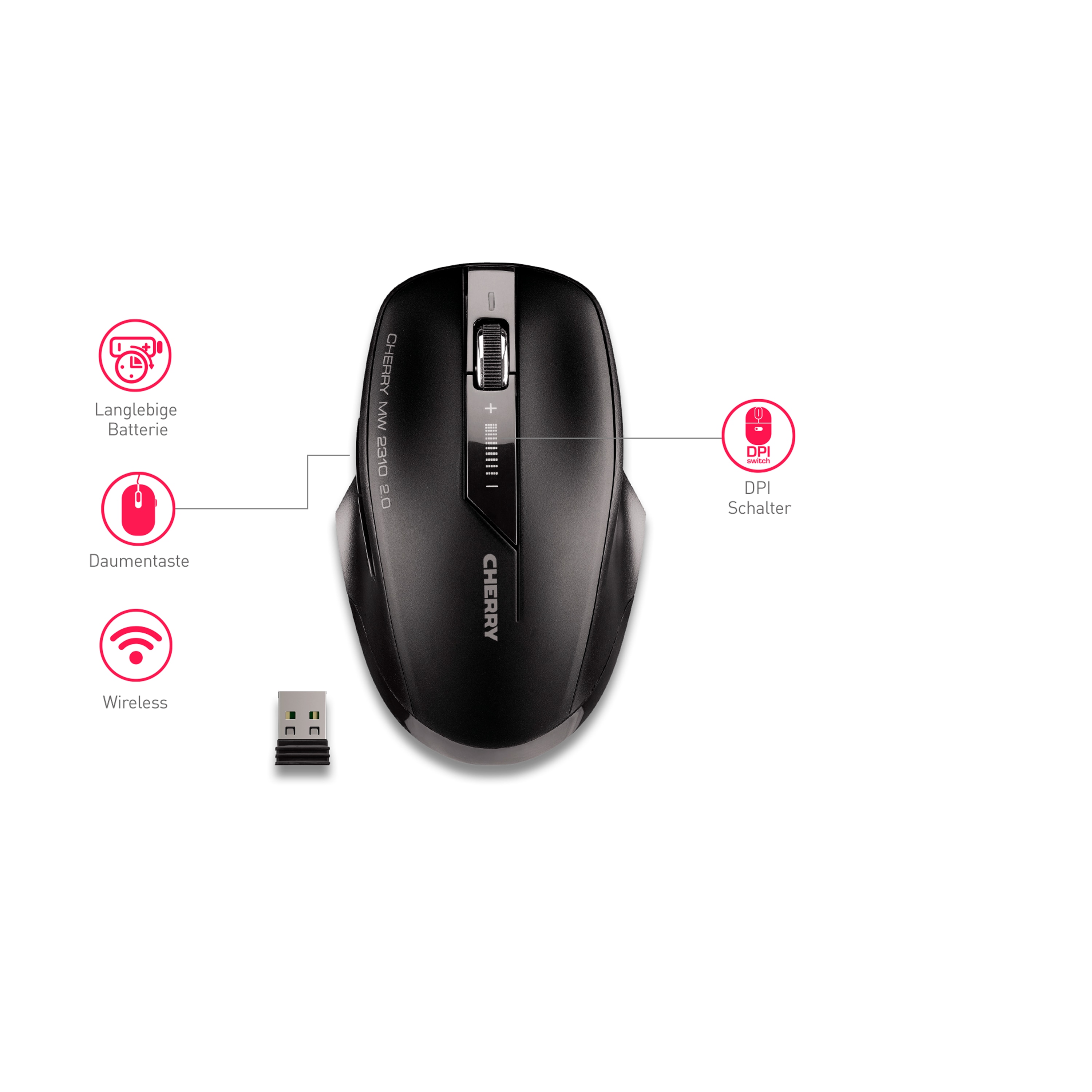 CHERRY MW 2310 Funk-Maus | MEDION.DE