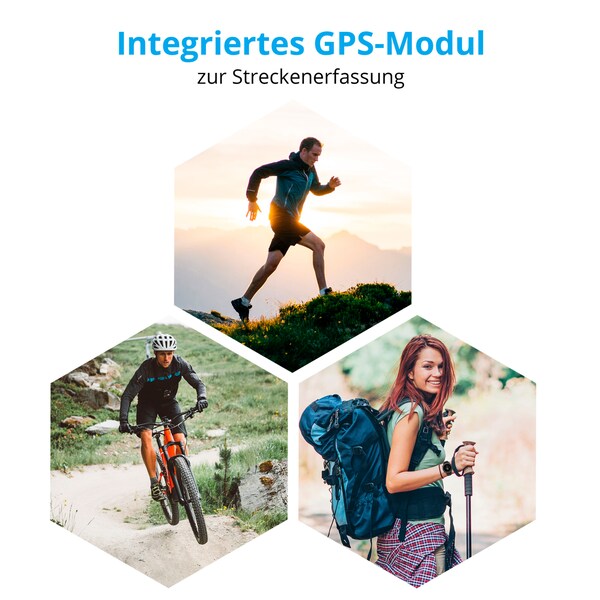 MEDION® LIFE® GPS Sportuhr S2400, 1,3'' Farbdisplay, Herzfrequenzmesser, Multi-Sport Modi, integriertes GPS Modul, Staub- und Wasserschutz nach IP68