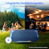 MEDION® LIFE® P61762 Tragbarer Bluetooth® Lautsprecher L, Dual Illuminated & Lightstrip (RGB-Lichteffekte), Bluetooth® 5.3, integrierter Akku mit bis zu 47 Stunden Laufzeit, robustes & mobiles Design, 2 x 25 W RMS