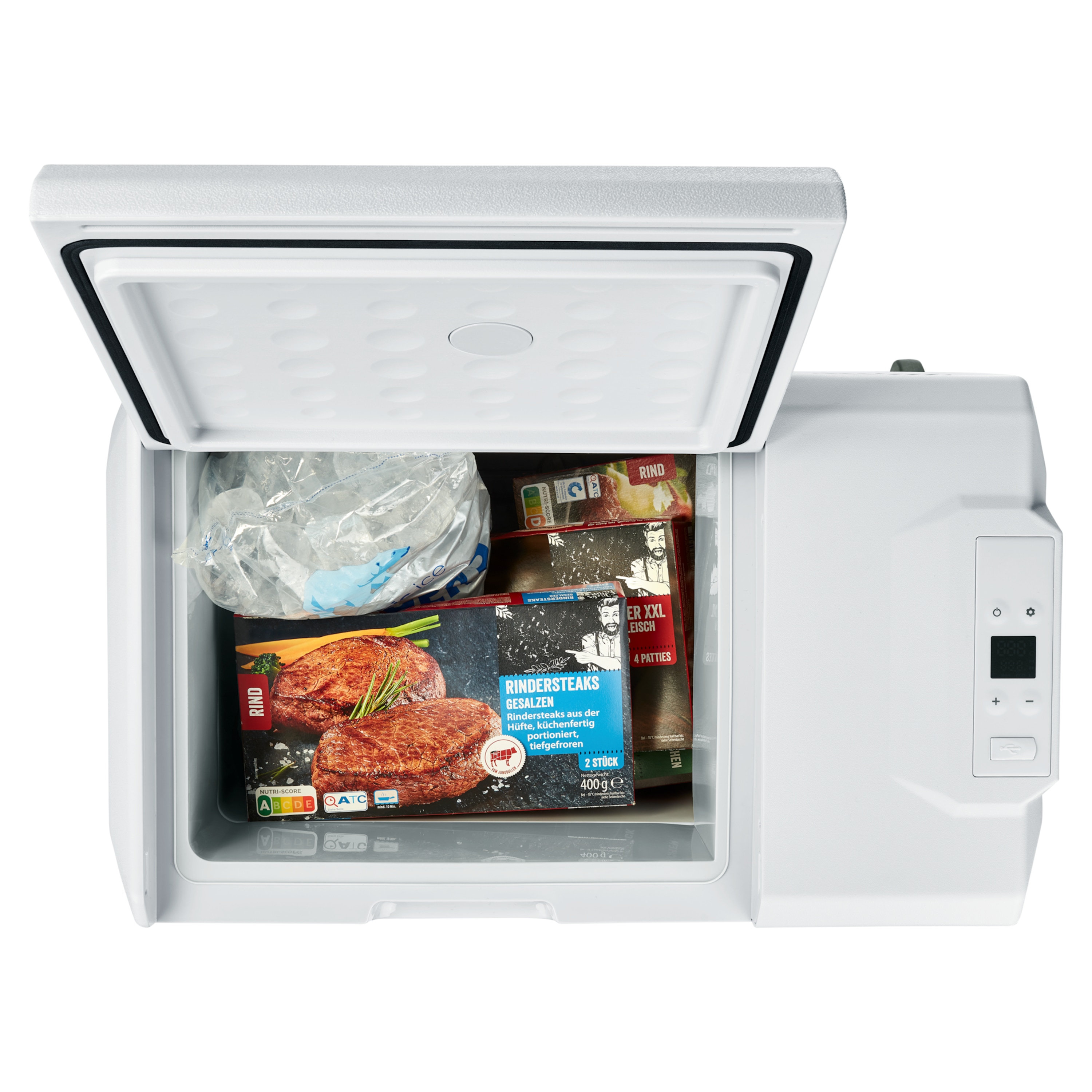 MEDION® LIFE® Kühl- und Gefrierbox MD13112, -20°C bis 20°C, mit Kompressor, 60 Watt, 47 L Stauraum, LED Anzeige, Energieeffizenzklasse D