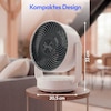 MEDION® LIFE P20 DF Tischventilator (MD 100141), 7 Geschwindigkeitsstufen, 28 Watt Leistung, zuschaltbare Schwenkfunktion, inkl. magnetischer Fernbedienung