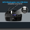 MEDION® LIFE® E65010 Boombox, CD-Kassetten-Radio mit MP3-Wiedergabe, PLL-UKW Radio, USB Anschluss, CD-R/RW kompatibel, AUX-In, 2 x 3 W RMS