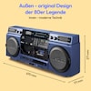 MEDION® LIFE® P66538 Retro-Boombox, DAB+/PLL-UKW Radio, Bluetooth® 5.3 für das Abspielen von Smartphone & Co, CD-Player, Kassettendeck, X-Bass Funktion, 2 x 10 W RMS