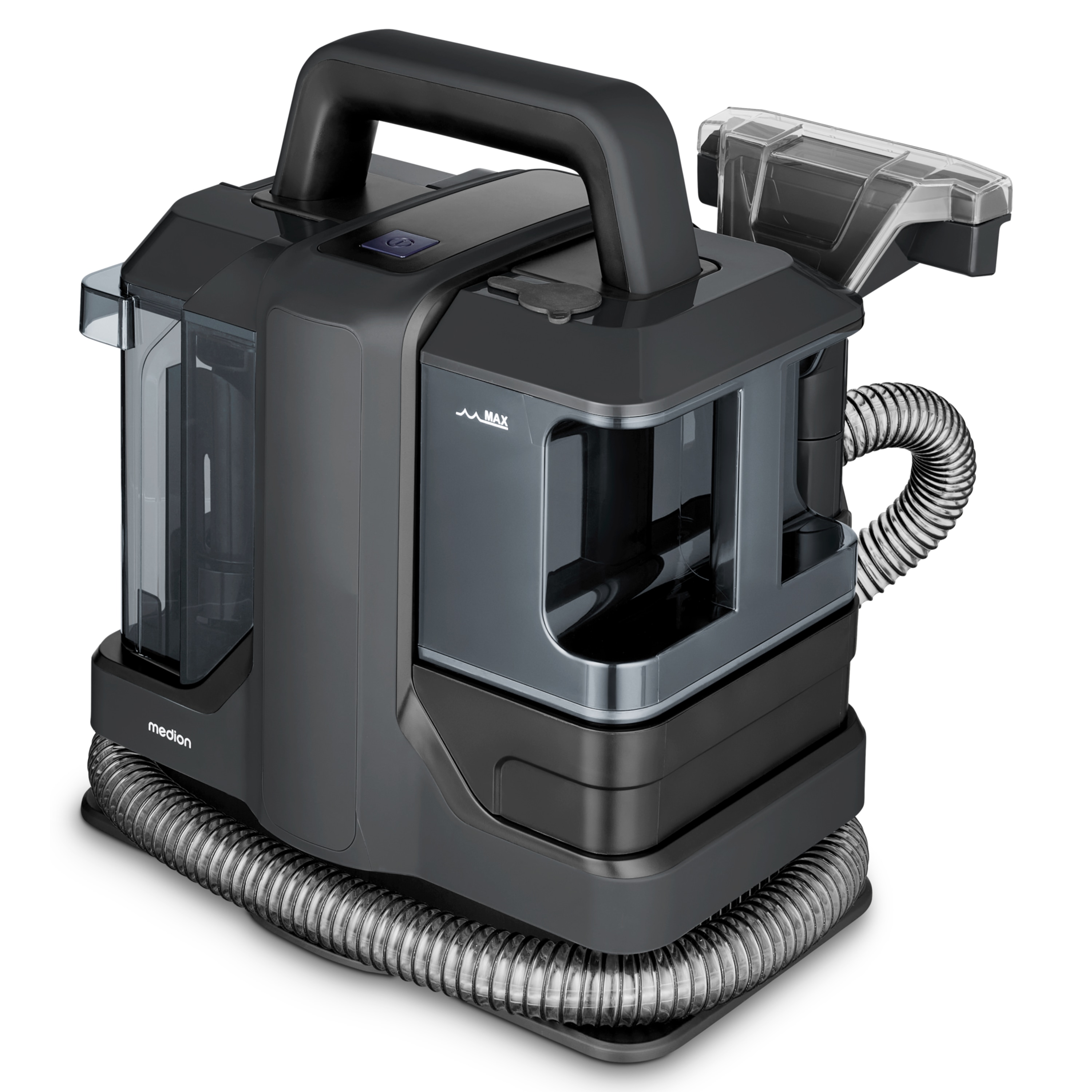 MEDION® E10 UC Polsterreiniger (MD100122), 15 kPa Saugkraft, 1080 ml Frischwassertank, 730 ml Schmtzwassertank, IPX4, mit Tragegriff