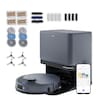 MEDION® Saugroboter mit 3-in-1 Absaugstation X55 SW+ Pro, Wischfunktion, rotierende und bewegliche Wischmopps, Lasernavigation, Hinderniserkennung durch Kreuzlinienlaser, starke 10.000 Pa Saugkraft, präzise Kartenerstellung