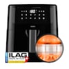 MEDION® LIFE® P10 XL Duo Heißluftfritteuse MD 11750, 100 Rezepte in der Life+ App, mit 2 Heizelementen, 2.150 W Gesamtleistung, ölfreies Frittieren, 9 Automatikprogramme, 6,8 L Nutzinhalt
