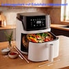 MEDION® LIFE Heißluftfritteuse MD100056, 7,2 L Gesamtvolumen, 10 Automatikprogramme, Edelstahl-Heizelement, digitales Sensor-Touch-Display, Temperatur 40–200 °C, ILAG SP-800 Beschichtung