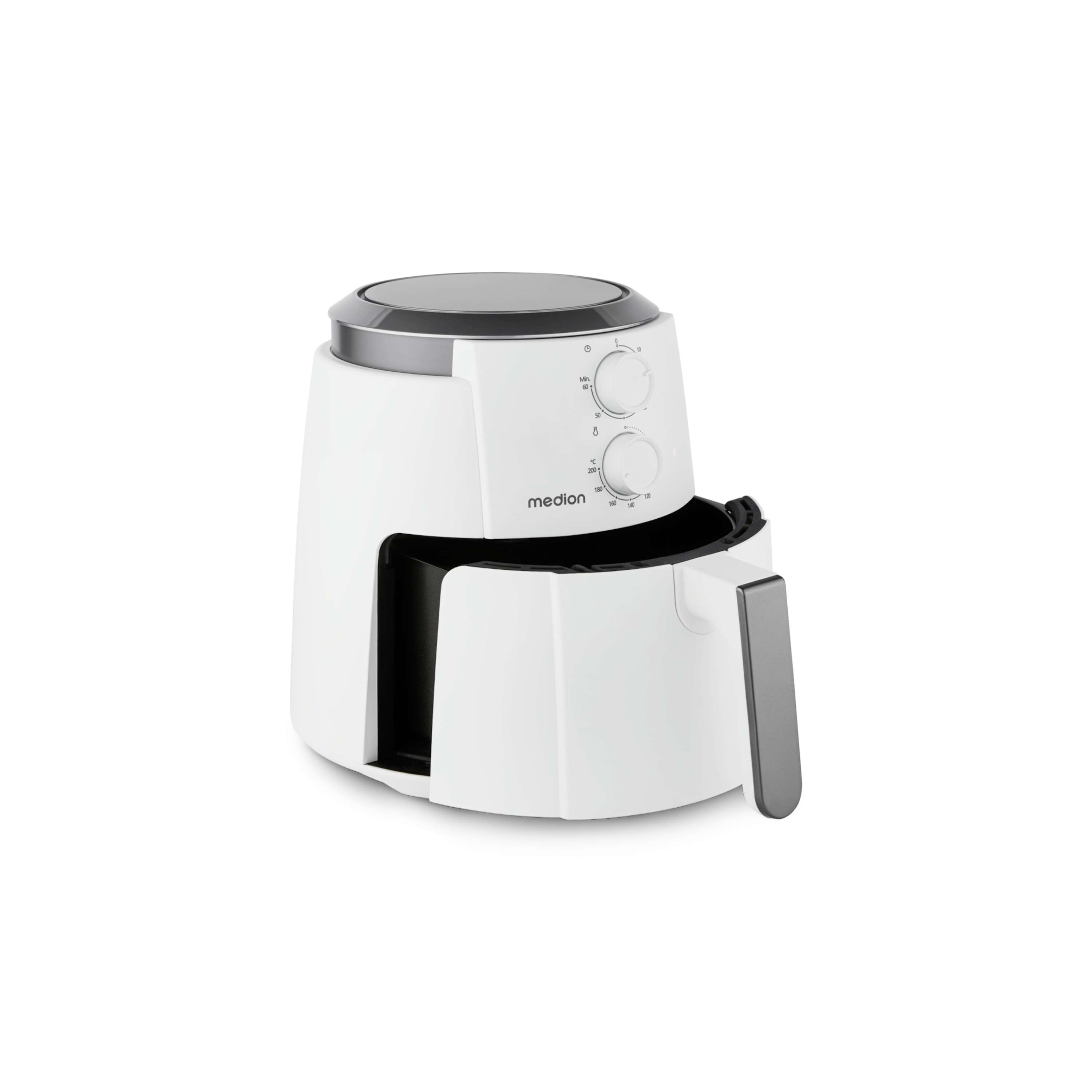 MEDION® LIFE Heißluftfritteuse P30 L (MD13020), 100 Rezepte in der Life+ App¹, 4,7 Liter Fassungsvermögen, 1.500 Watt, 60 min. Timer