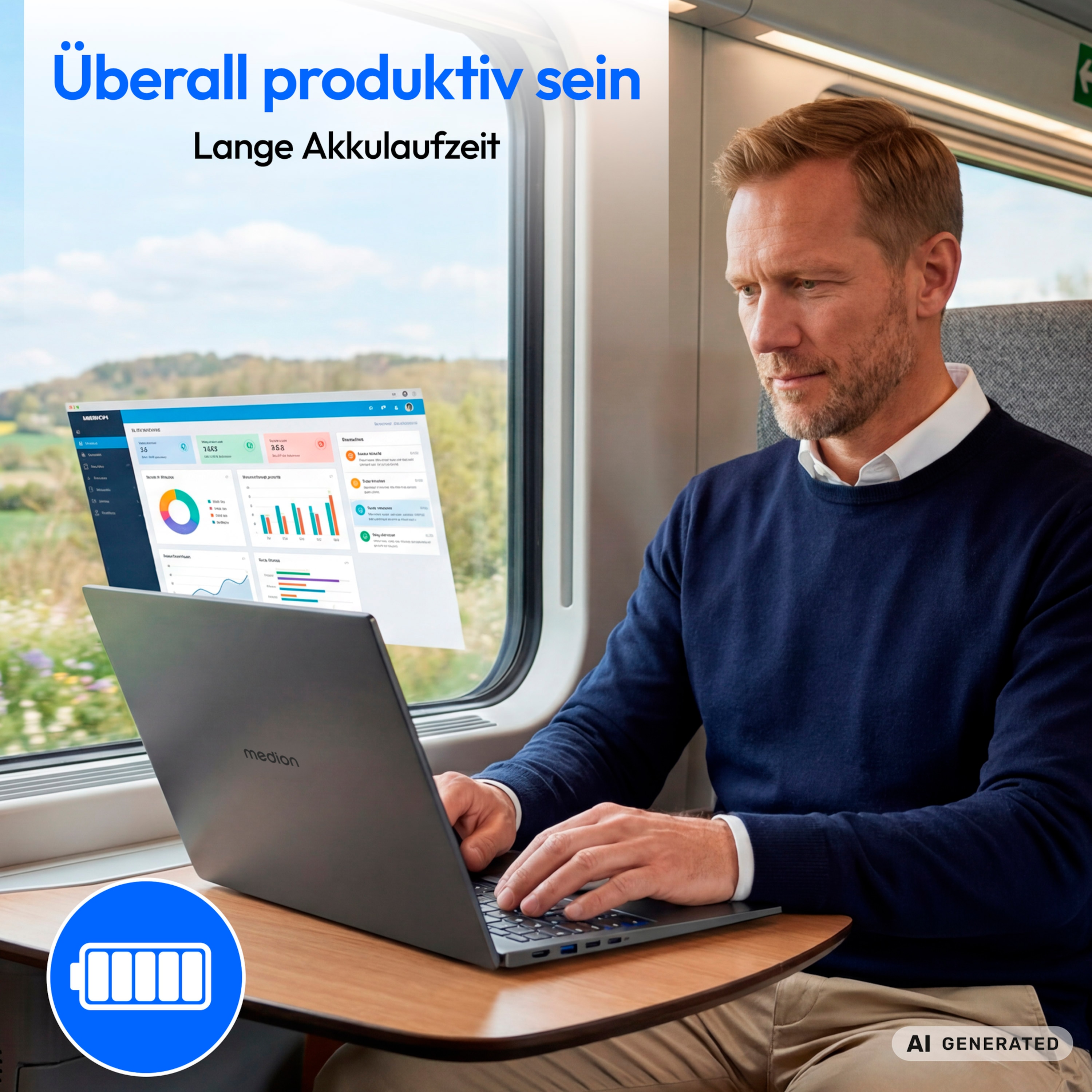 MEDION® Avantum 15 S2 Laptop, Intel® Core™ Ultra 5 226V, Windows 11 Home, 39,5 cm (15,6") FHD Display, 500 GB SSD, 16 GB RAM, KEIN NETZTEIL