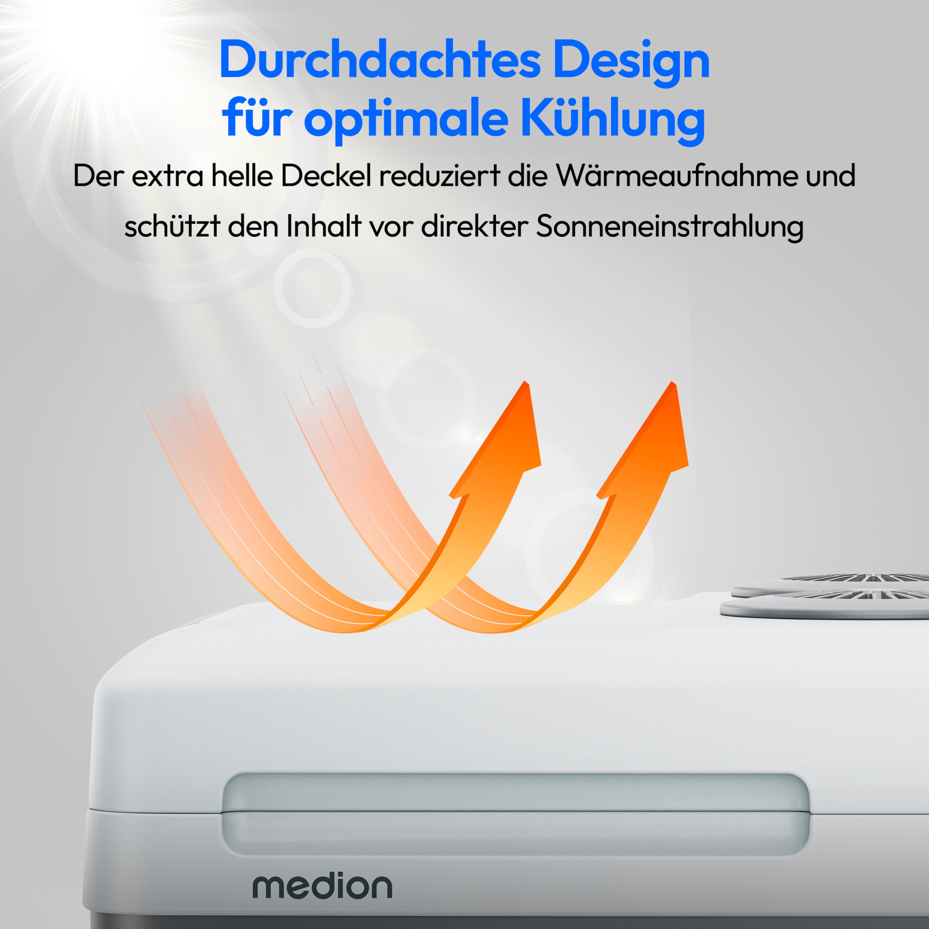 MEDION® LIFE Kühlbox mit Wärmefunktion MD13102, Kühl und Warmhaltefunktion, 40 L Kapazität, 5V-USB-Anschluss,