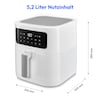 MEDION® LIFE® E40 XL Heißluftfritteuse MD 11740, 100 Rezepte in der Life+ App, ölfreies Frittieren, 9 Automatikprogramme, 5,2 L Korbvolumen