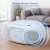 MEDION® LIFE E66476 Tragbare CD-Boombox blau, CD-Player, Kassettendeck, FM-Radio, USB-MP3-Wiedergabe, 30 Senderspeicher, Batteriebetrieb