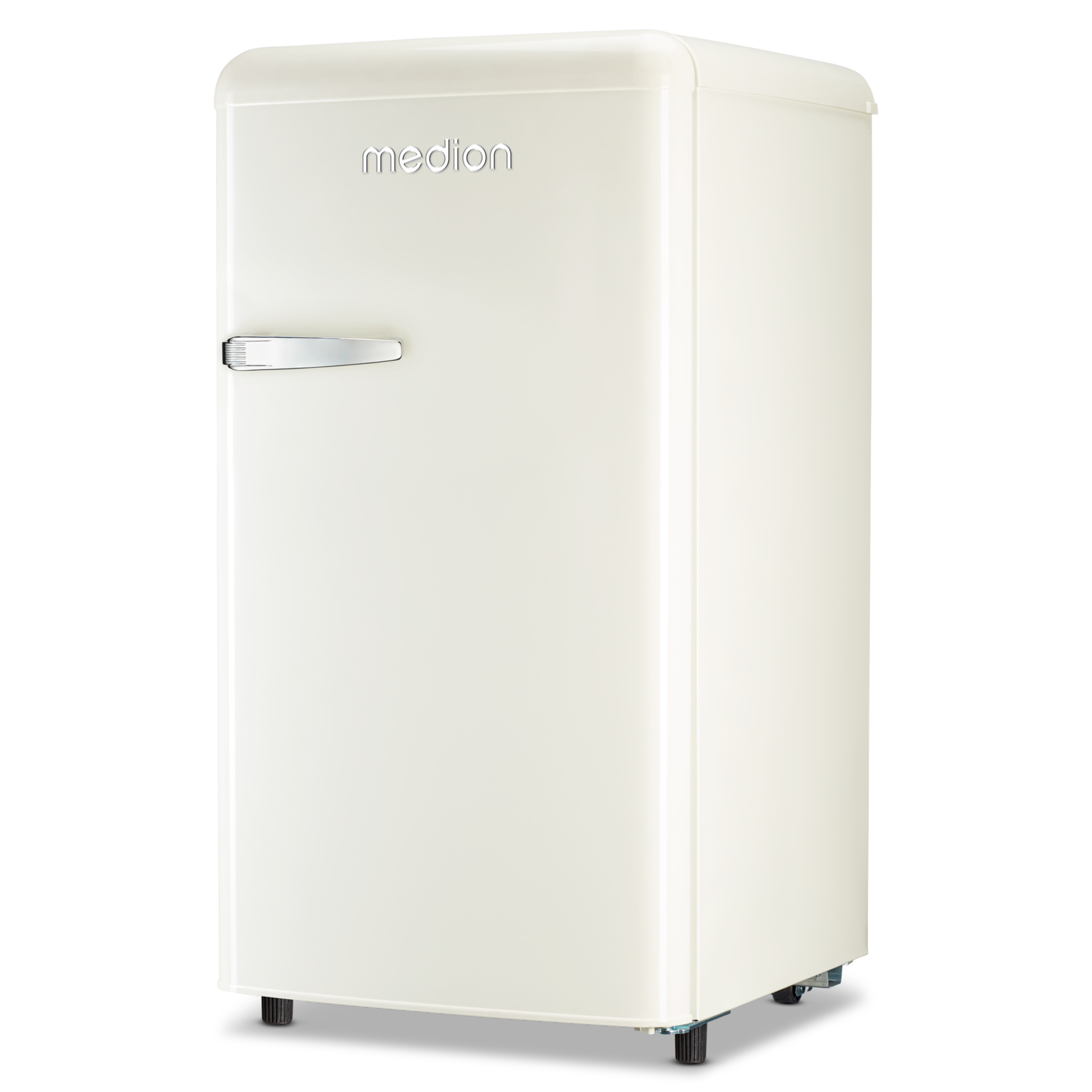 MEDION® LIFE® Retro-Kühlschrank MD 37800, 91 Liter Kühlraum, 38 dB, höhenverstellbare Füße, Energieverbrauch: 85 kWH/Jahr