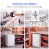MEDION® LIFE Kühlschrank mit Eiswürfelfach MD 370033, 90 L Gesamt-Nutzinhalt (Kühlteil 80 L & Eiswürfelfach 10 L), wechselbarer Türanschlag, geringer Geräuschpegel