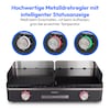 MEDION® LIFE Tischgrill mit Dual-Zonen-System (MD12027), 2,400 Watt, 2 abnehmbare Platten, LED-Statusanzeige (weiß, rot, grün), IPX4-Schutz
