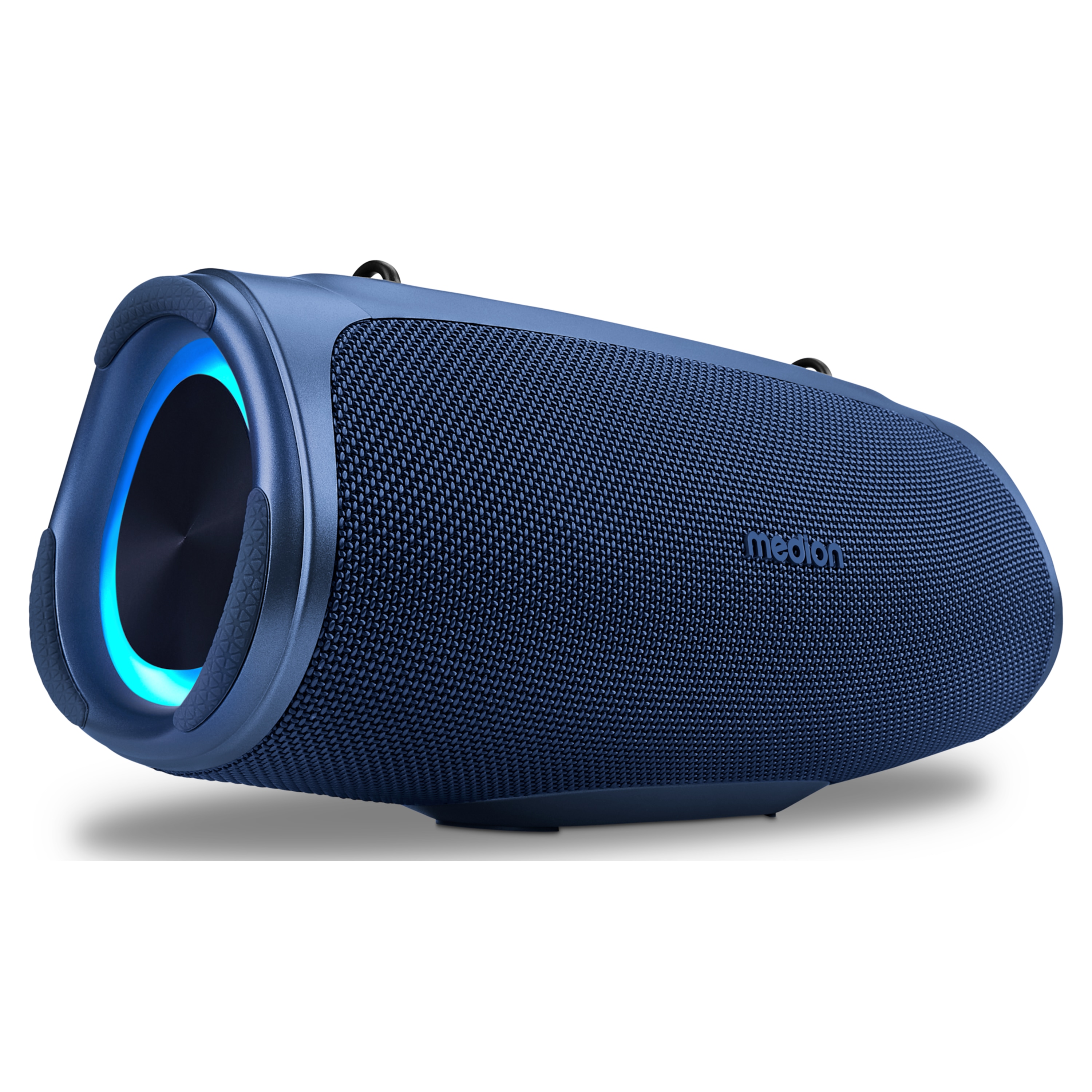 MEDION® LIFE® P61746 Tragbarer Bluetooth® Lautsprecher M, Dual Illuminated (RGB-Lichteffekte), Bluetooth® 5.3, integrierter Akku mit bis zu 42 Stunden Laufzeit, robustes & mobiles Design, 2 x 15 W RMS