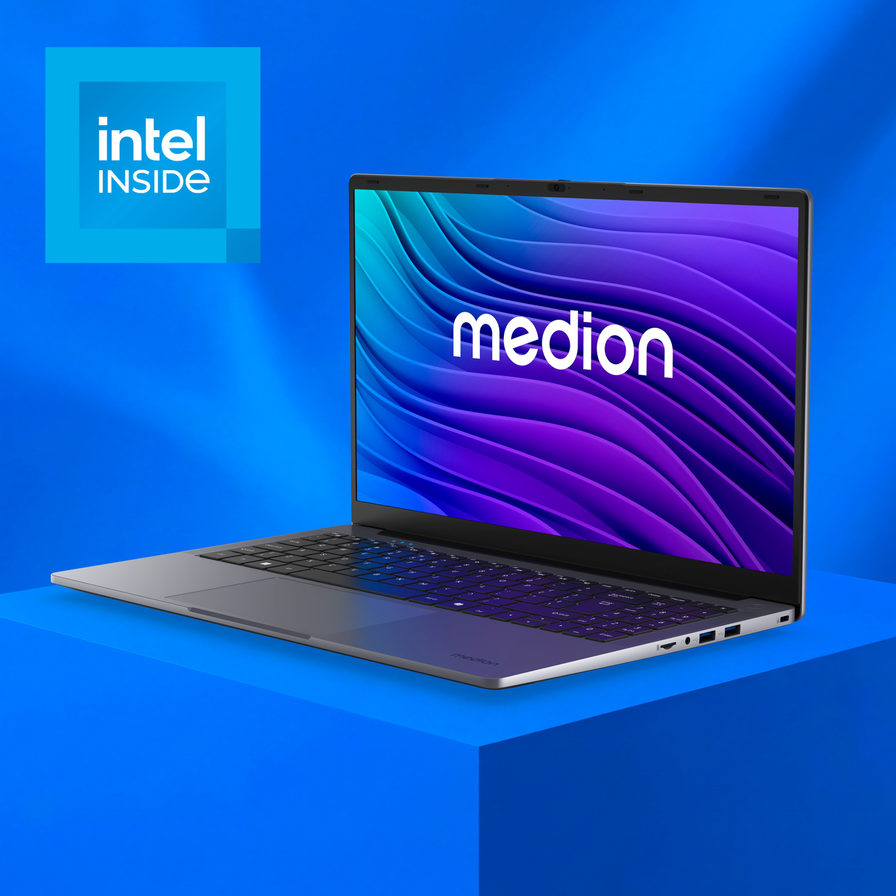 MEDION® E15223 Laptop, Intel® Prozessor N100, Windows 11 Home (S Modus), 39,6 cm (15,6'') FHD Display, 128 GB SSD, 4 GB RAM