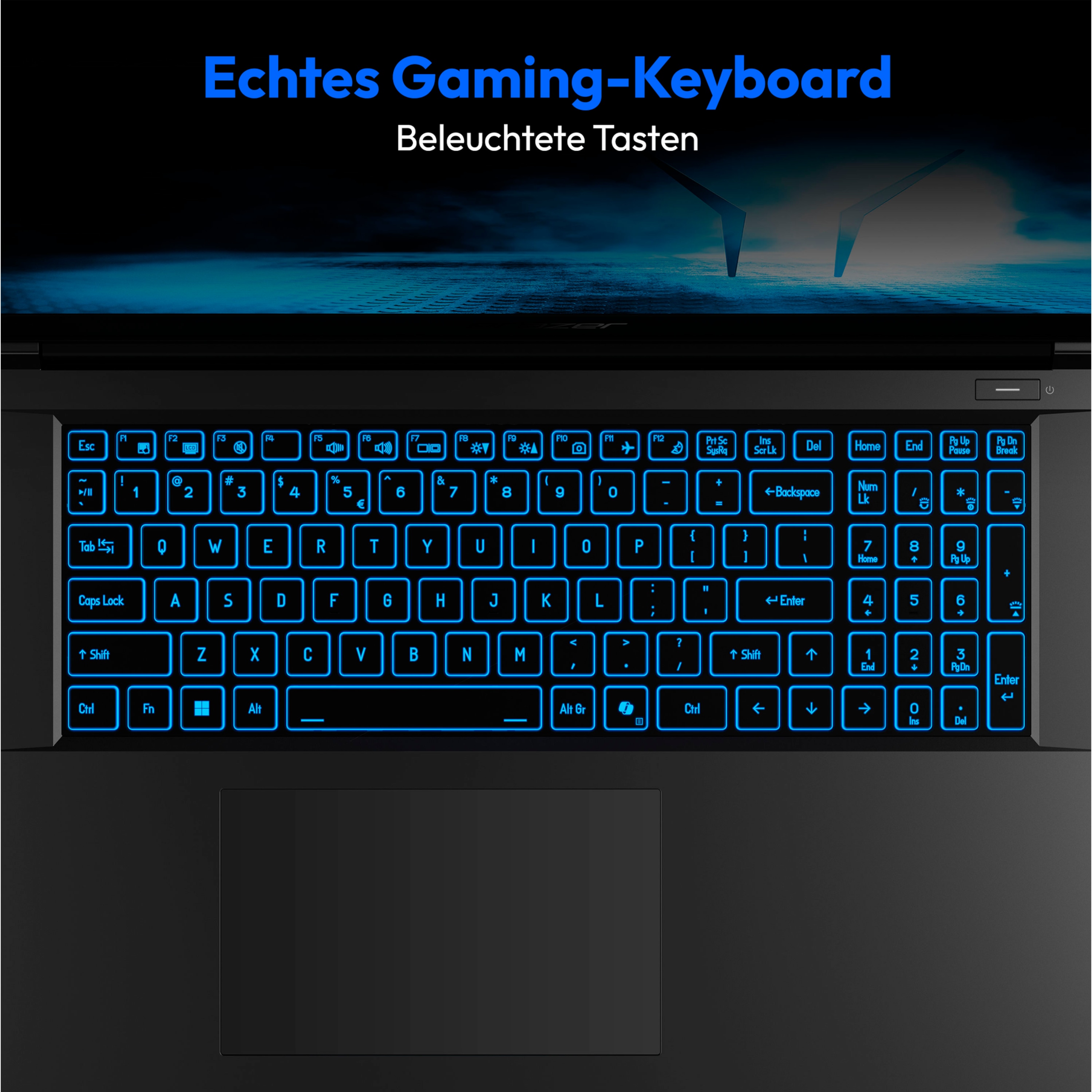 MEDION® ERAZER Scout E30i Casual Gaming Laptop, Intel® Core™ i7-13620H, Windows 11 Home, 43,9 cm (17,3'') FHD Display mit 144 Hz, RTX™ 4050, 512 GB SSD, 16 GB RAM