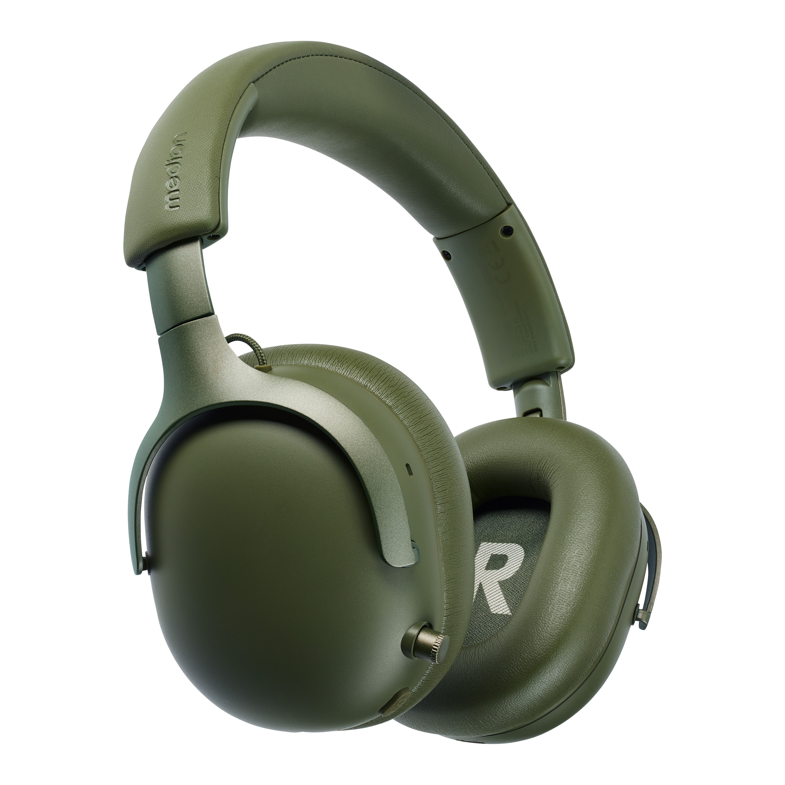 MEDION® Over Ear-Kopfhörer LIFE HX-1 Pure grün, bis zu 100 Stunden Akkulaufzeit, 3 EQ-Presets + 1 App-Preset, Bluetooth® 5.4 wireless technology, IPX4 Spritzwasserschutz