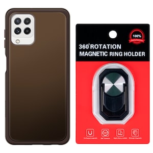 SAMSUNG Galaxy A22 5G 64 GB, grau, inklusive Magnetic Ring Holder, Displayschutz und Soft Cover