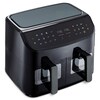MEDION® LIFE® P20 XXL Twin Doppelzonen-Heißluftfritteuse MD 11760, 100 Rezepte in der Life+ App, 2 separate Garzonen, 9 Automatikprogramme, 8,7 L Gesamt-Nutzinhalt, 2.600 Watt, Temperatur einstellbar bis 200 °C