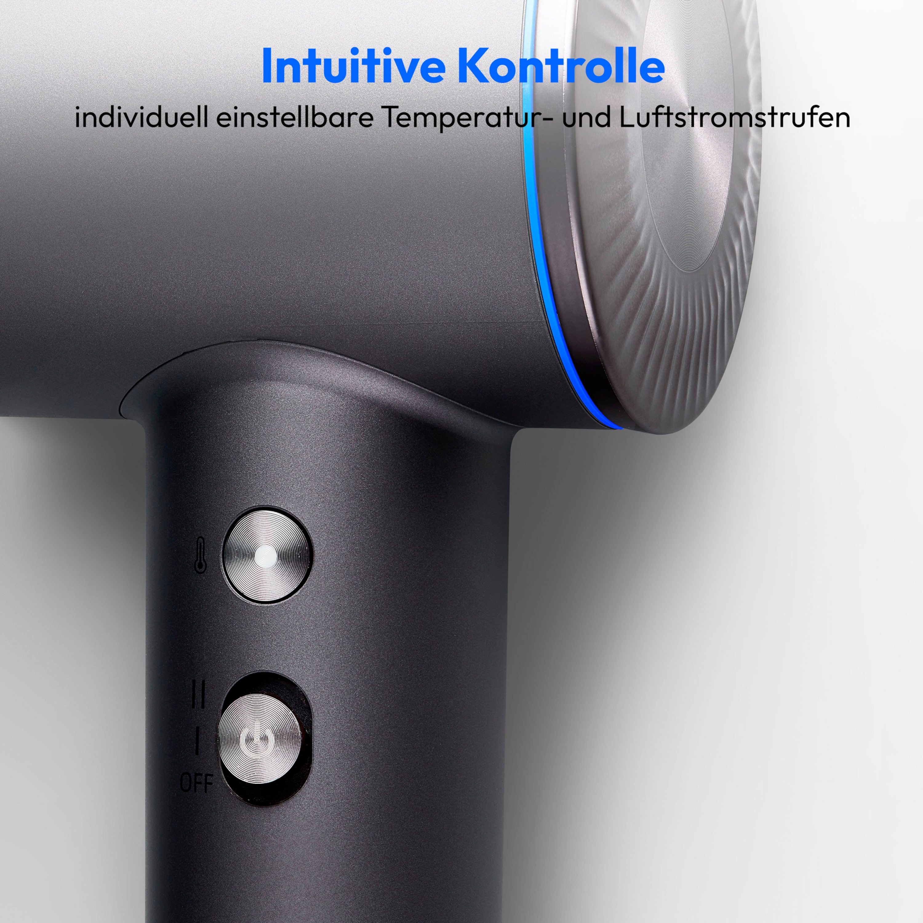 MEDION® LIFE HD1 Haartrockner mit Ionen-Technologie, 1.600 Watt, Selbstreinigungsfunktion, Magnetische Aufsätze: Stylingdüse und Diffusor, 3 Temperatur- und 2 Luftstromstufen