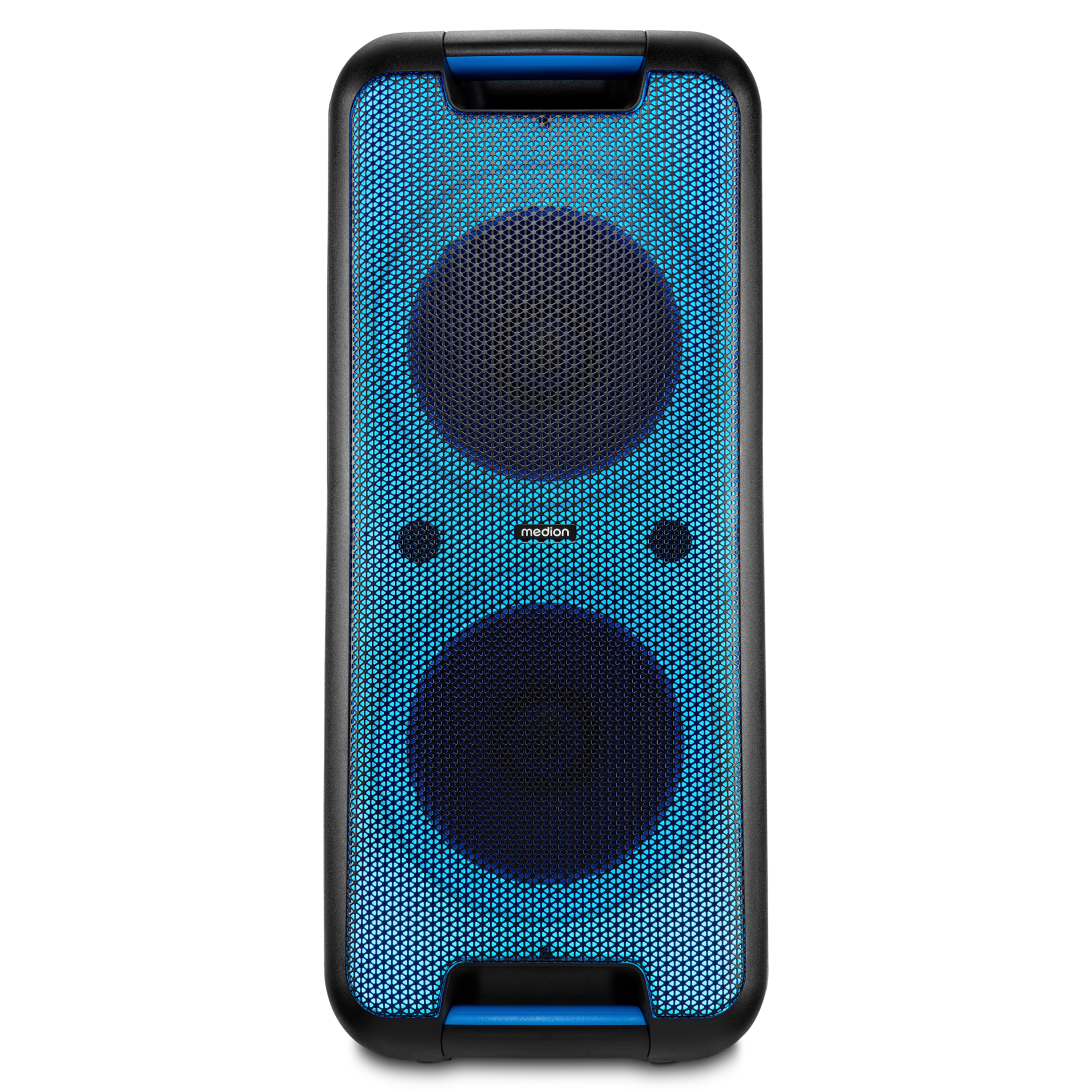 MEDION® LIFE® PX-1 Plus Partylautsprecher, tragbares Bluetooth® Soundsystem, verschiedene Lichteffekte, satter Sound, True Wireless Stereo Funktion, 2 x 50 W RMS
