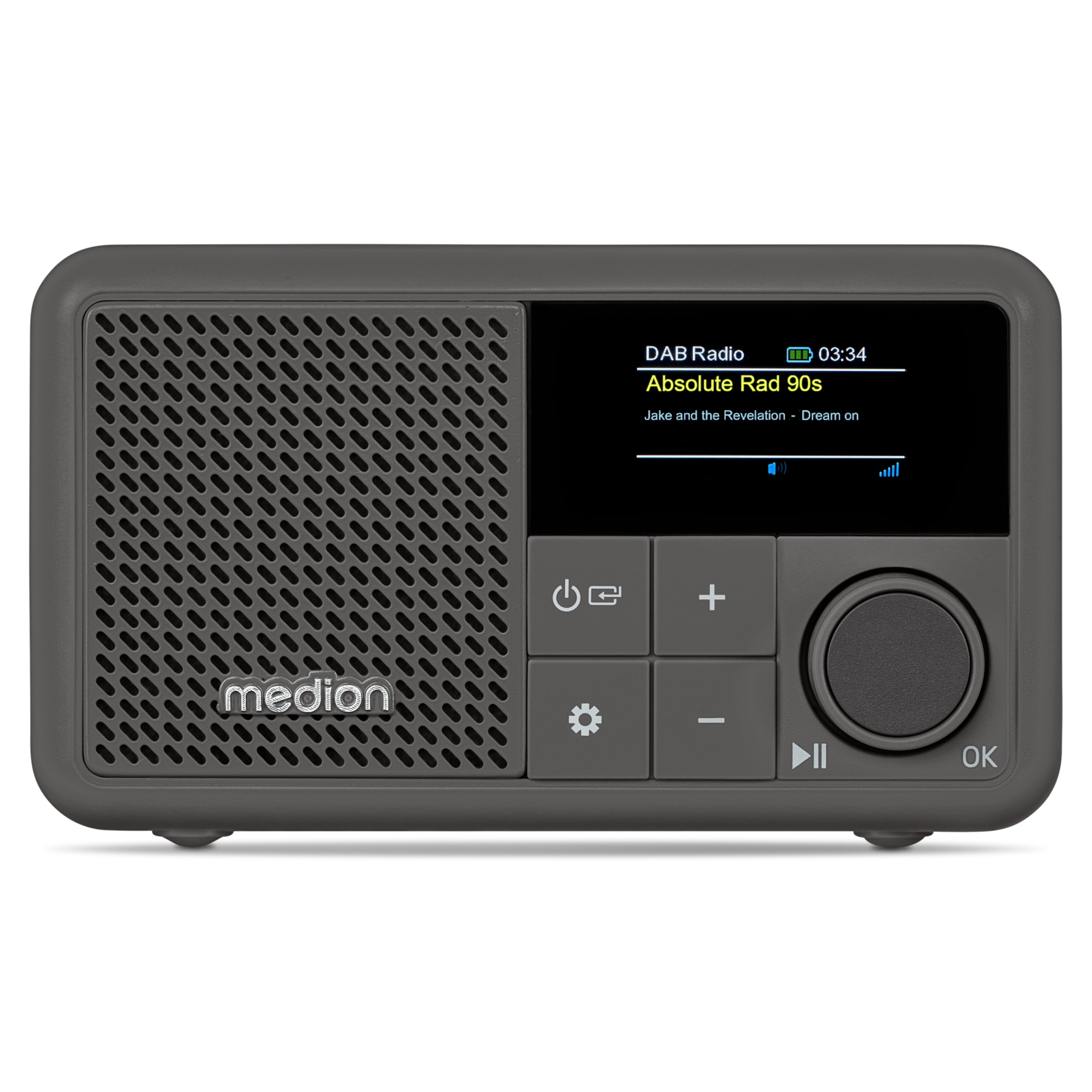 MEDION® LIFE® S66822 Tragbares DAB+ Radio, Farb-TFT Display 3,73 cm (1,47''), DAB+/UKW-Radio (je 40 Senderspeicher), Bluetooth® 5.3, integrierter Akku, extra kompakt, 2 W RMS