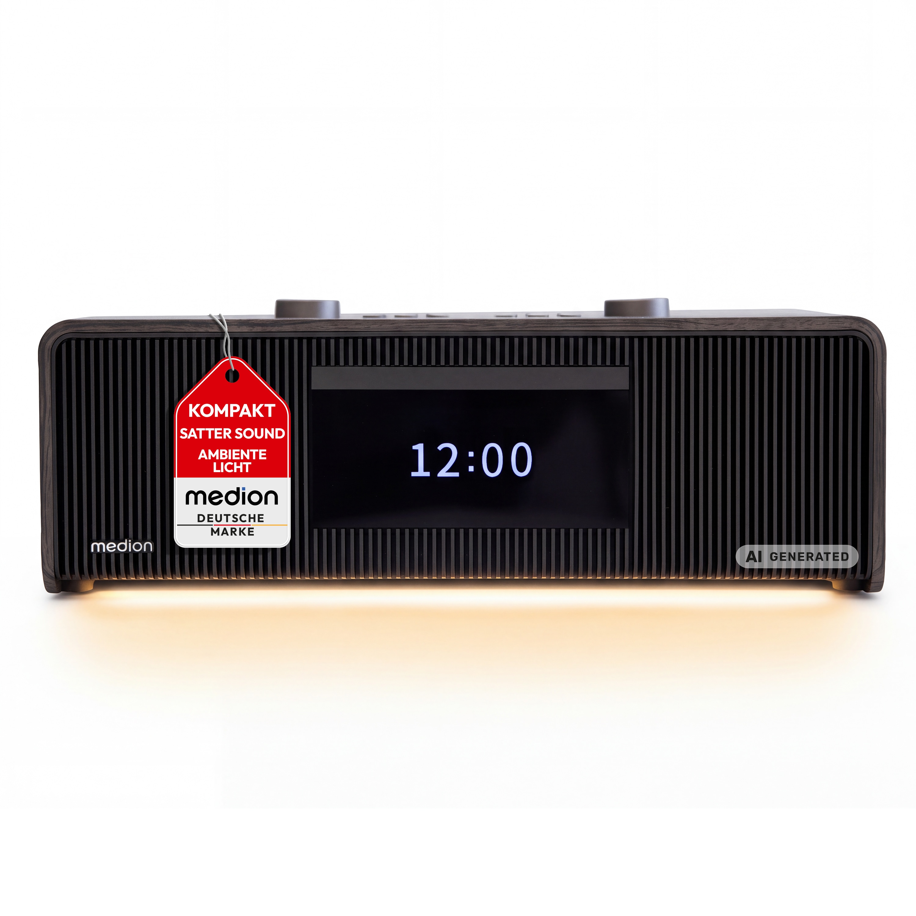 MEDION® LIFE DRP-1 All-in-One Audio System, Bluetooth® 5.3, DAB+/PLL-UKW Radio, 2,8" TFT-Farbdisplay, CD/MP3-Player, 2 x 20 W RMS