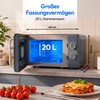 MEDION® LIFE® Retro-Mikrowelle MD 100119, 800 W Leistung, Grillfunktion, 20 L kompakt, 5 Mikrowellenstufen, Auftaufunktion, Timerfunktion, stilvolles Retro-Design