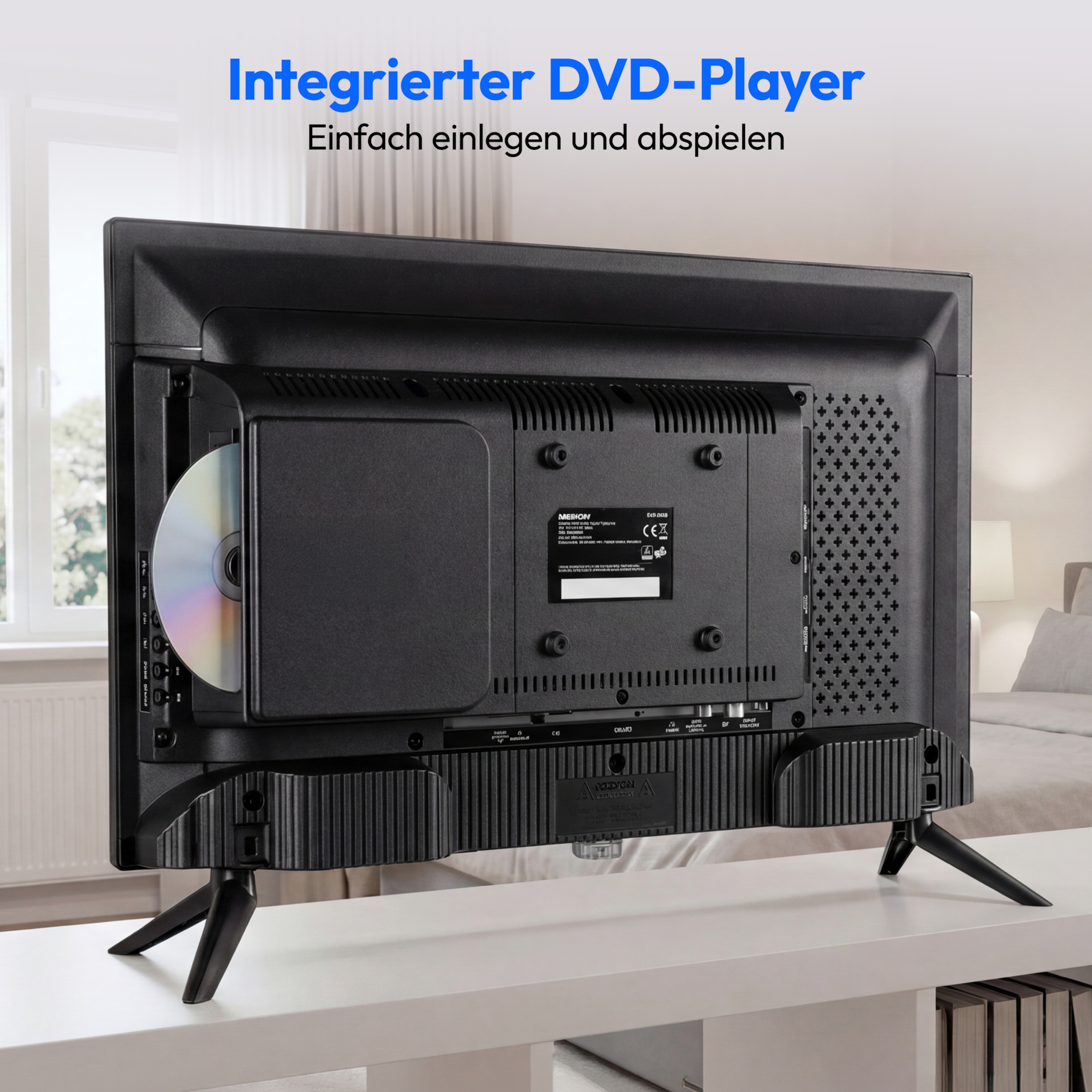 MEDION® LIFE MD 824001 TV, 59,9 cm (24'') LCD-TV, Full HD, HD Triple Tuner, integrierter DVD-Player, Car-Adapter, integrierter Mediaplayer, CI+
