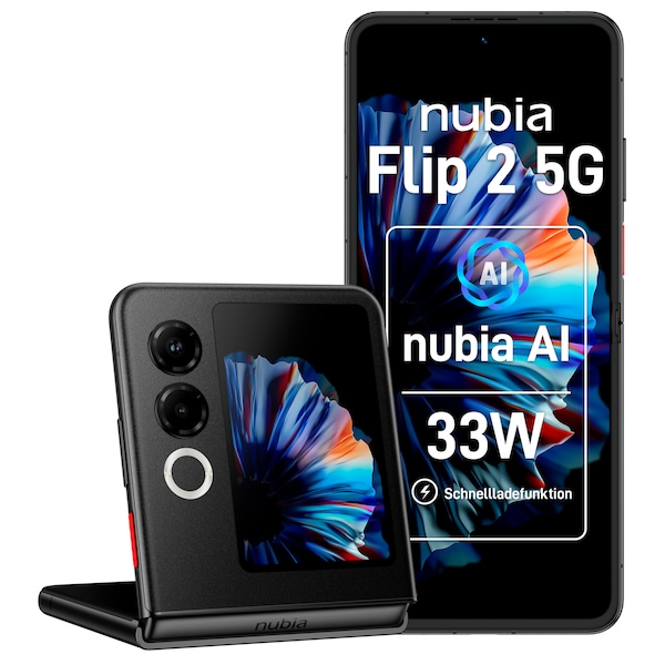 NUBIA Flip 2 5G 256 GB, Night Black (NX732J)