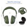 MEDION® Over Ear-Kopfhörer LIFE HX-1 Pure grün, bis zu 100 Stunden Akkulaufzeit, 3 EQ-Presets + 1 App-Preset, Bluetooth® 5.4 wireless technology, IPX4 Spritzwasserschutz