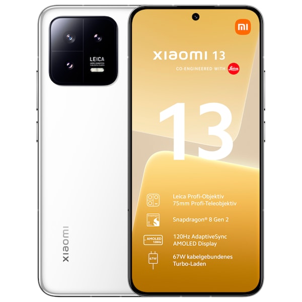 XIAOMI 13, 5G, 256 GB, 8 GB RAM, Weiß