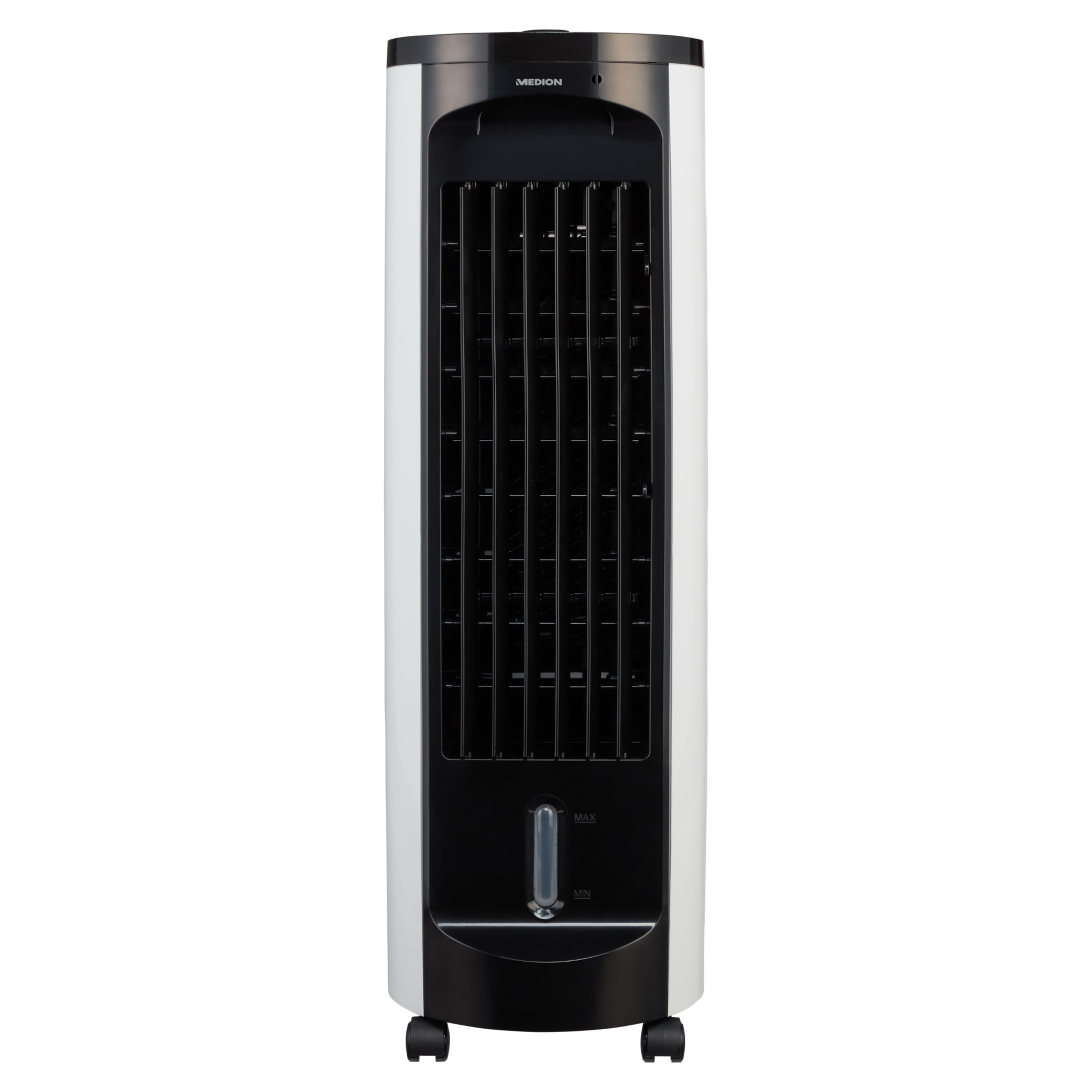 MEDION® Luftkühler MD 10816, Luftkühlung durch Verdunstungskälte, Leistung 70 W, Volumen Wassertank ca. 4 L, 3 Gebläsestufen