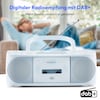 MEDION® LIFE® DRX-1 Plus Boombox, DAB+/PLL-UKW-Stereo Radio, Bluetooth® 5.4, CD-Kassetten-Radio mit MP3-Wiedergabe, USB Anschluss, CD-R/RW kompatibel, AUX-In, 2 x 3 W RMS