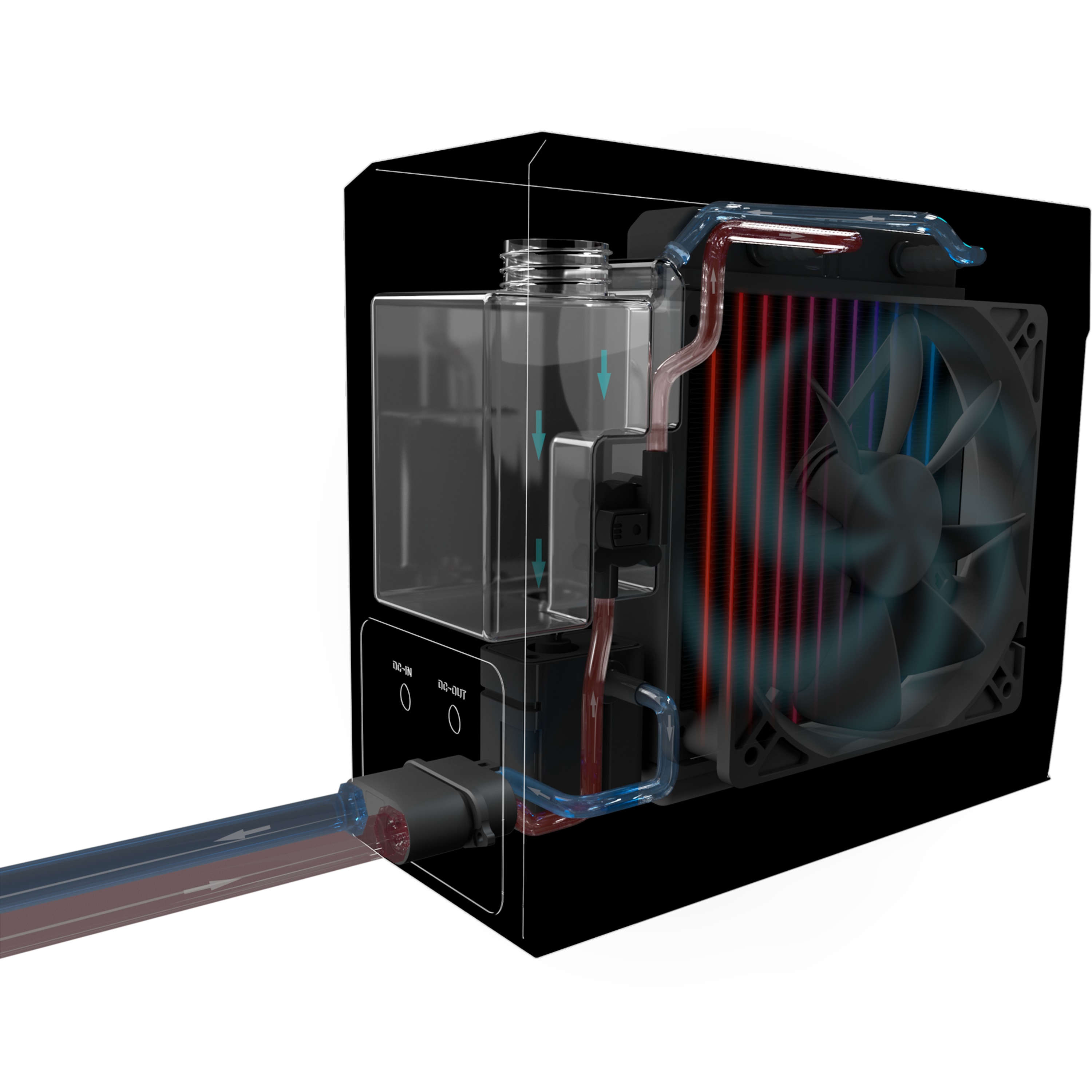 MEDION® ERAZER® Cooling Kit, externe Wasserkühlung für das MEDION® ERAZER® Beast X40 Gaming Laptop**
