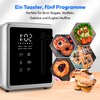 MEDION® MEDION LIFE Toaster MD12102, 2 Toastschlitze für zwei Toastscheiben, LED Sensor-Touch-Display für präzise Steuerung, 7 Bräunungsstufen und 5 Automatikprogramme