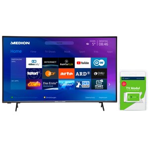 Medion Life X Smart Tv 138 8 Cm 55 Ultra Hd Fernseher Inkl Dvb T 2 Hd Modul 3 Monate Freenet Tv Gratis Artikelset Premium Tvs Tv Medion Online Shop