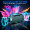MEDION® LIFE® P61768 Tragbarer Bluetooth® Lautsprecher XL, Dual Illuminated & Lightstrip (RGB-Lichteffekte), Bluetooth® 5.3, integrierter Akku mit bis zu 30 Stunden Laufzeit, robustes & mobiles Design, 2 x 25 W + 50 W RMS