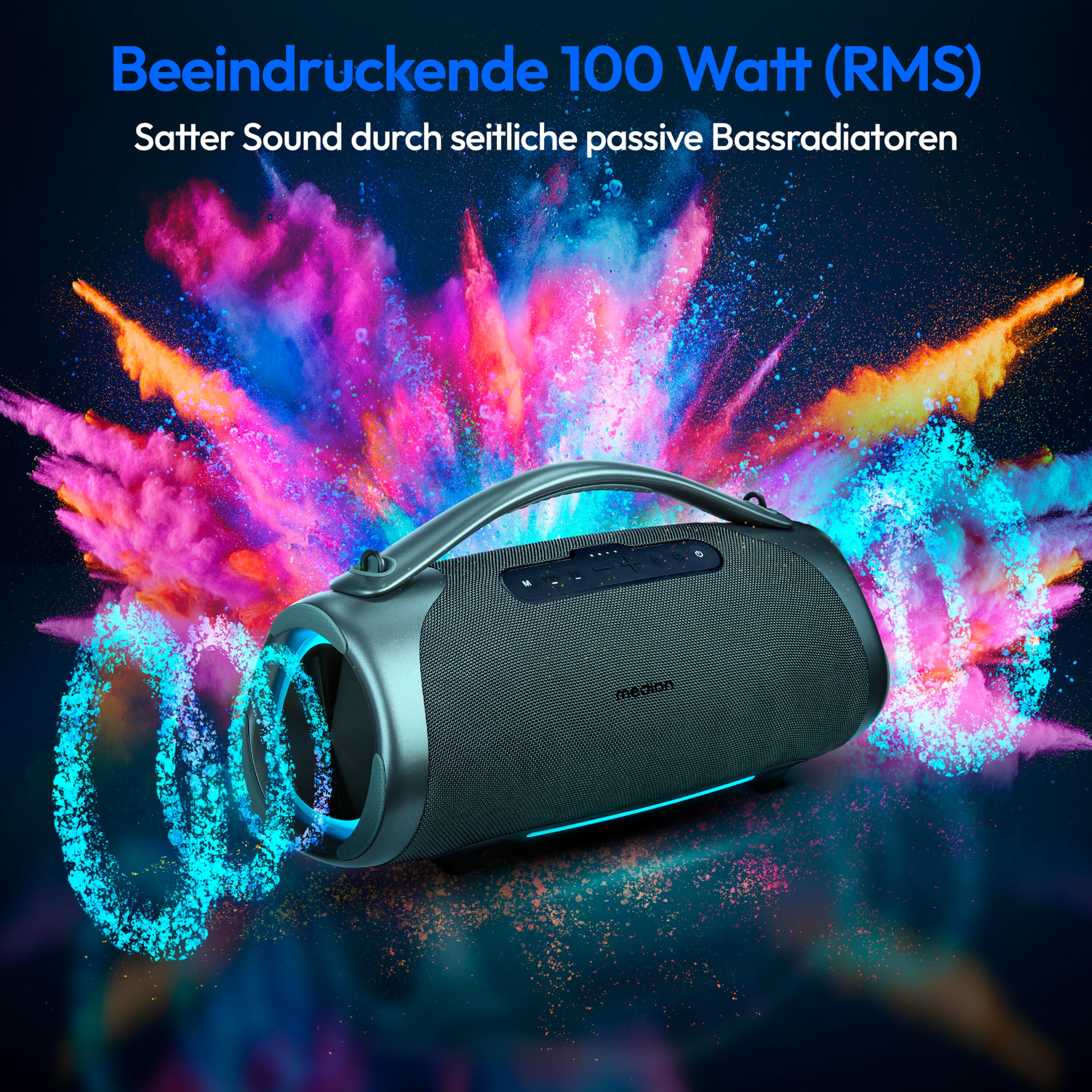 Medion P61762 Draagbare Bluetooth Luidspreker Oplaadbare Batterij Bass Boost Rgb Lichteffecten Ipx7 Waterbescherming Robuust Geintegreerde Powe 67d50c266f43fa234608744e Medion P61762 Draagbare Bluetooth Luidspreker Oplaadbare Batterij Bass Boost Rgb Lichteffecten Ipx7 Waterbescherming Robuust Geintegreerde Powe 67d50c266f43fa234608744e