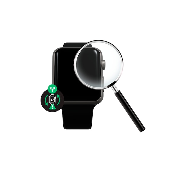 RENEWD Watch Series 3 38 mm, space grey/schwarz